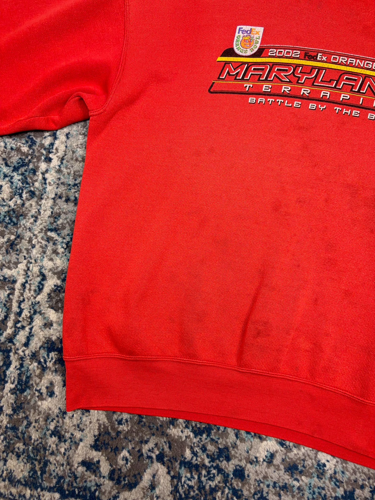 Vintage 2002 Maryland Terrapins NCAA Orange Bowl Spellout Sweatshirt Size XL