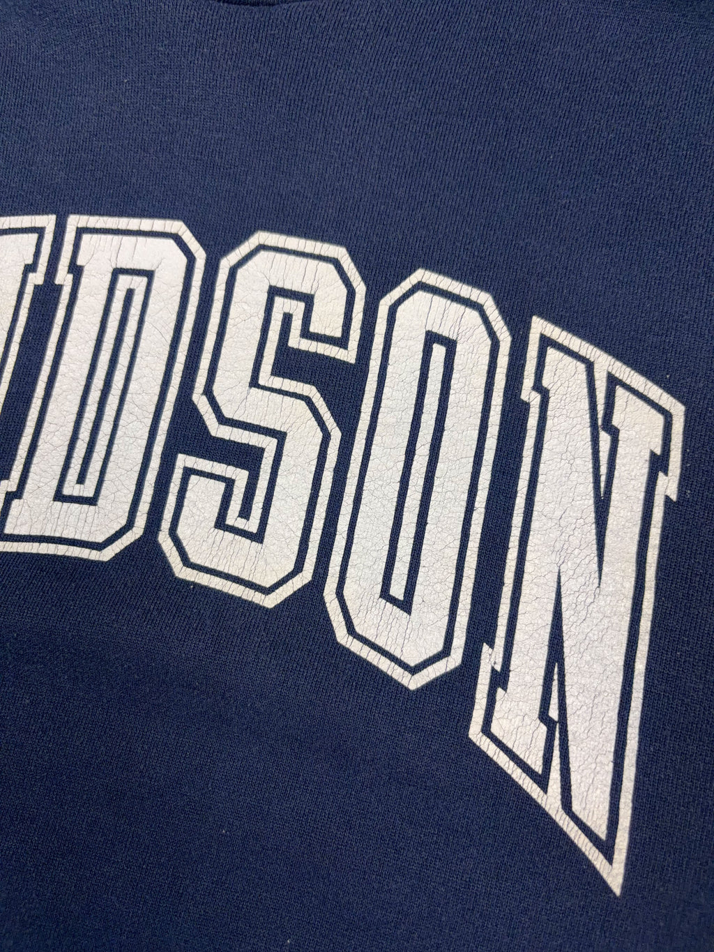 Vintage 90s Hudson NCAA Arc Spellout Russell Athletics Hooded Sweatshirt Size XL