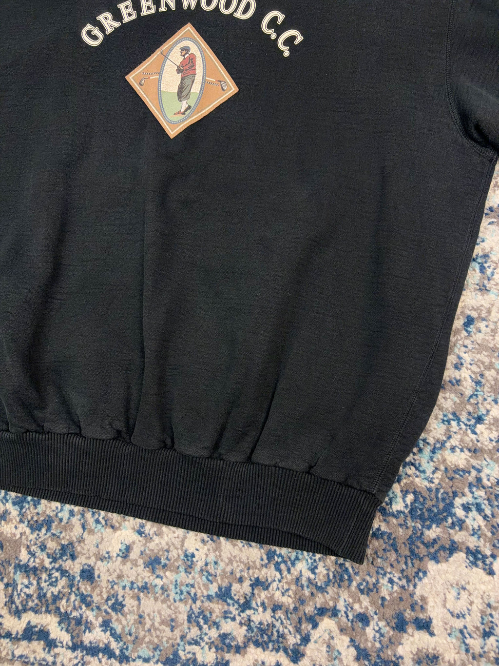 Vintage 90s Greenwood Country Club Golf Graphic Spellout Crewneck Sweatshirt Size Large