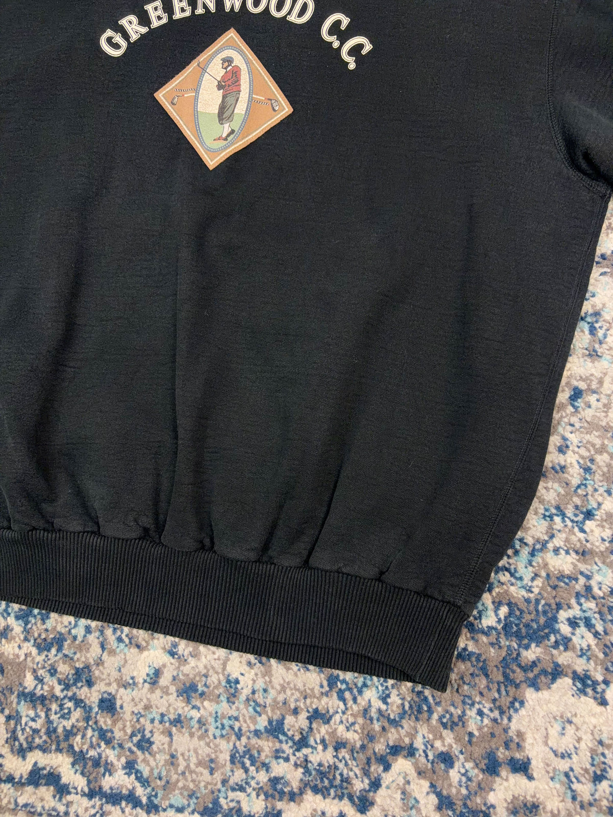 Vintage 90s Greenwood Country Club Golf Graphic Spellout Crewneck Sweatshirt Size Large