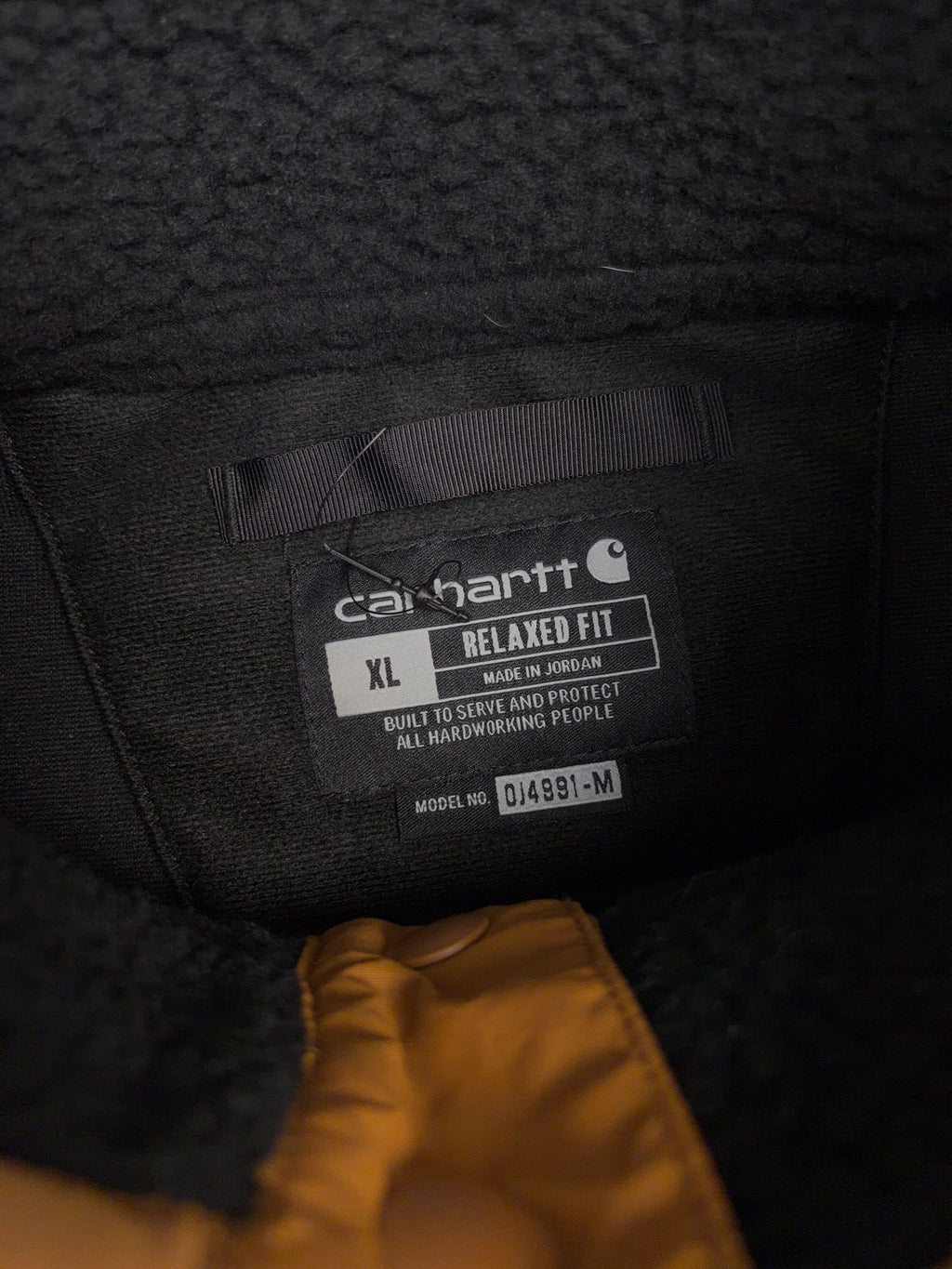 Carhartt Fleece Workwear 1/2 Button Pullover Anorak Sweatshirt Size XL