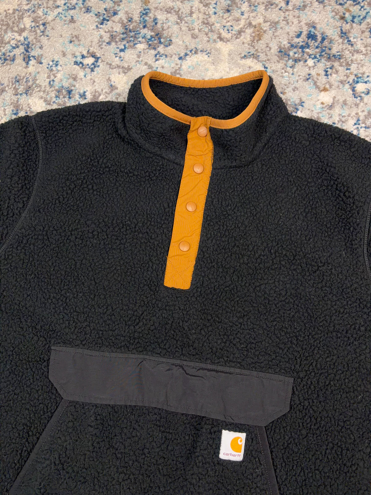 Carhartt Fleece Workwear 1/2 Button Pullover Anorak Sweatshirt Size XL