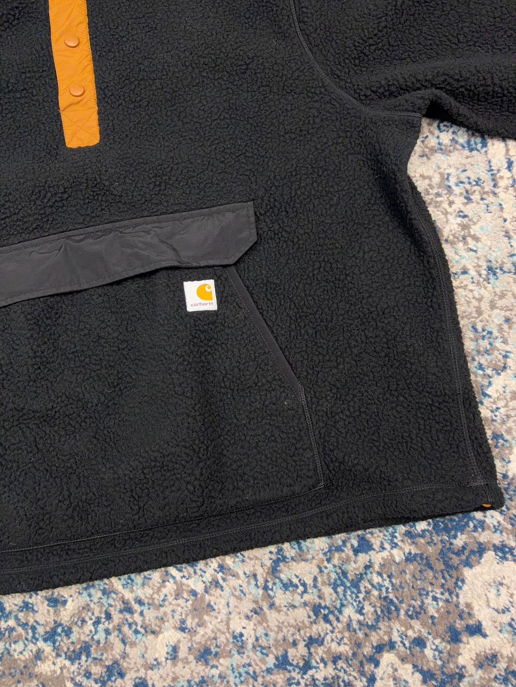 Carhartt Fleece Workwear 1/2 Button Pullover Anorak Sweatshirt Size XL