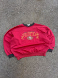 Vintage San Fransisco 49ers NFL Embroidered Logo Spellout Sweatshirt Size Large