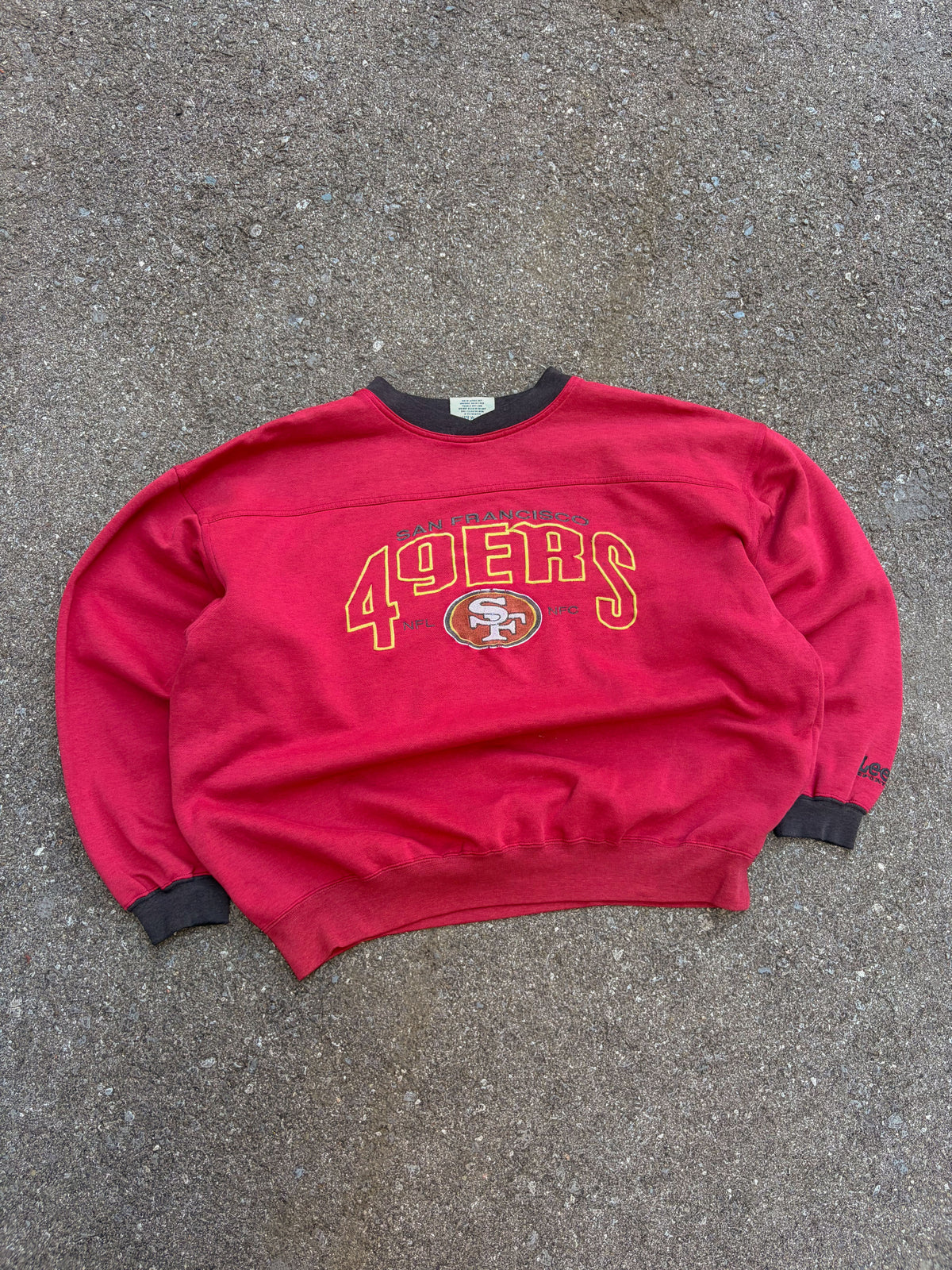 Vintage San Fransisco 49ers NFL Embroidered Logo Spellout Sweatshirt Size Large