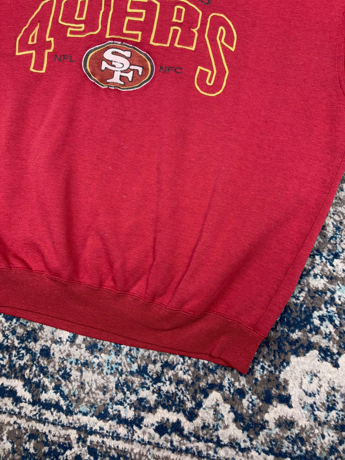 Vintage San Fransisco 49ers NFL Embroidered Logo Spellout Sweatshirt Size Large