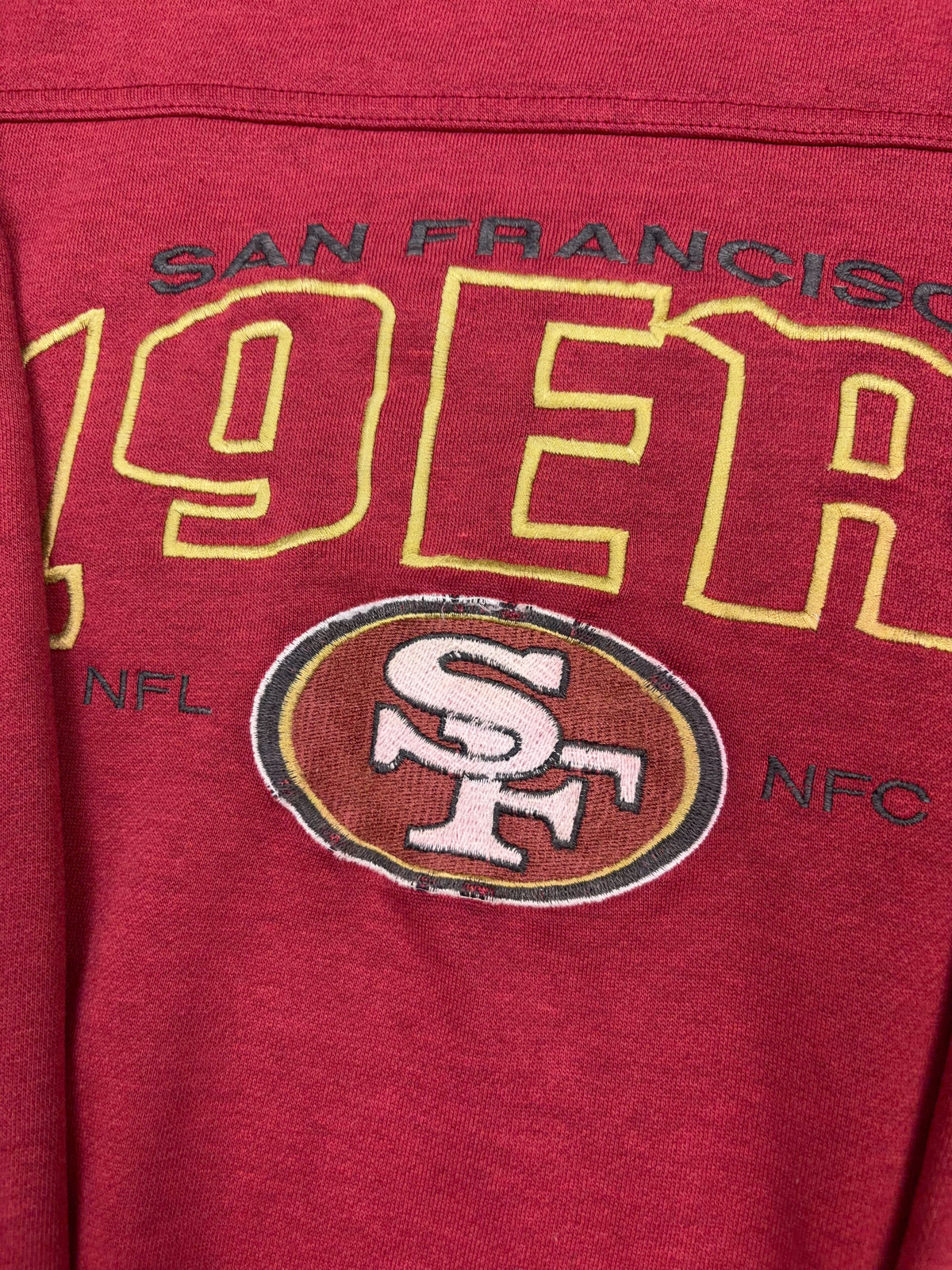Vintage San Fransisco 49ers NFL Embroidered Logo Spellout Sweatshirt Size Large