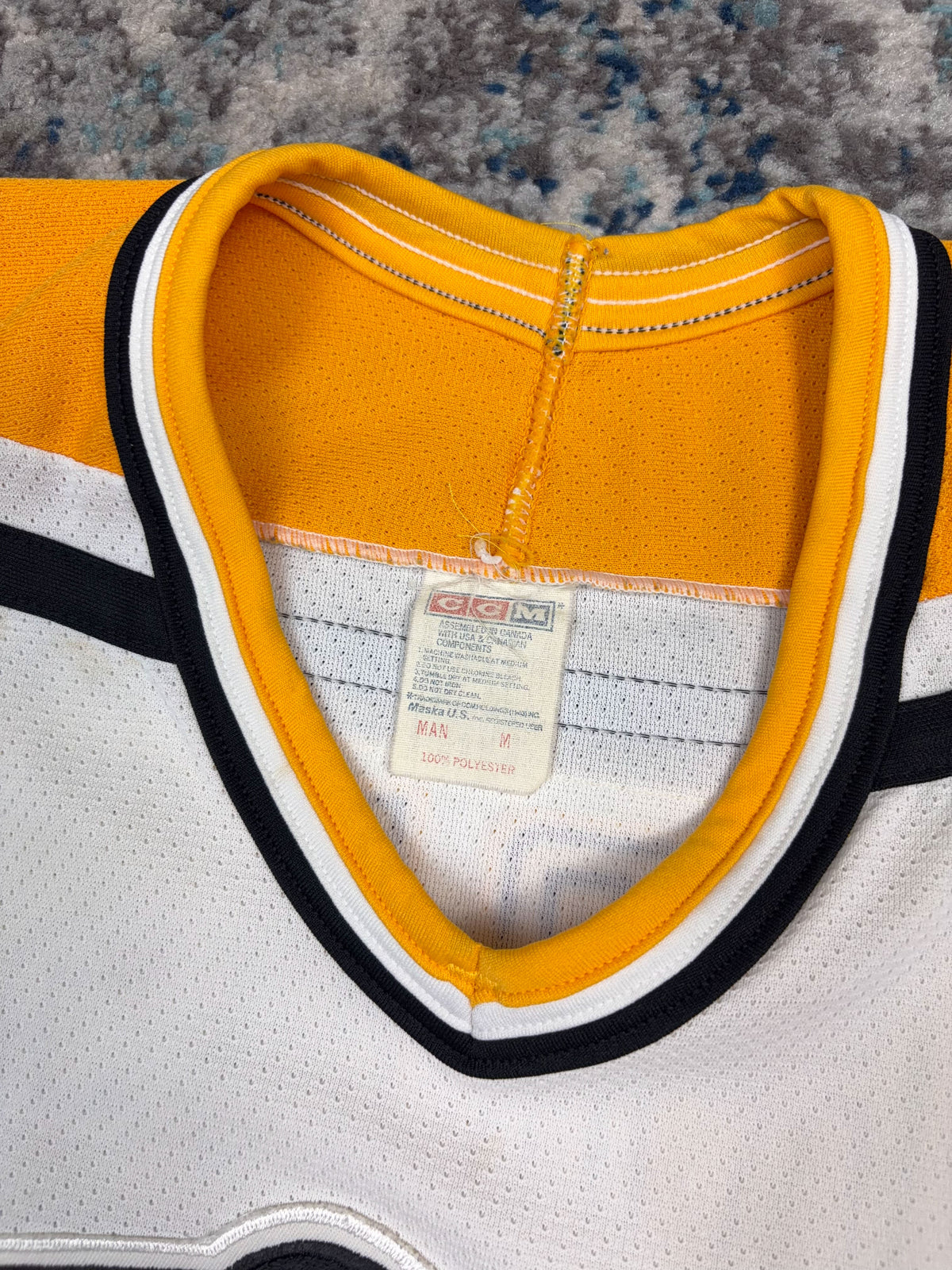 Vintage 90s Tom Barrasso #35 Pittsburgh Penguins NHL CCM Maska Jersey Size Medium