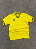 Vintage Asics Embroidered Patch All Over Logo Print Soccer Jersey Size Medium