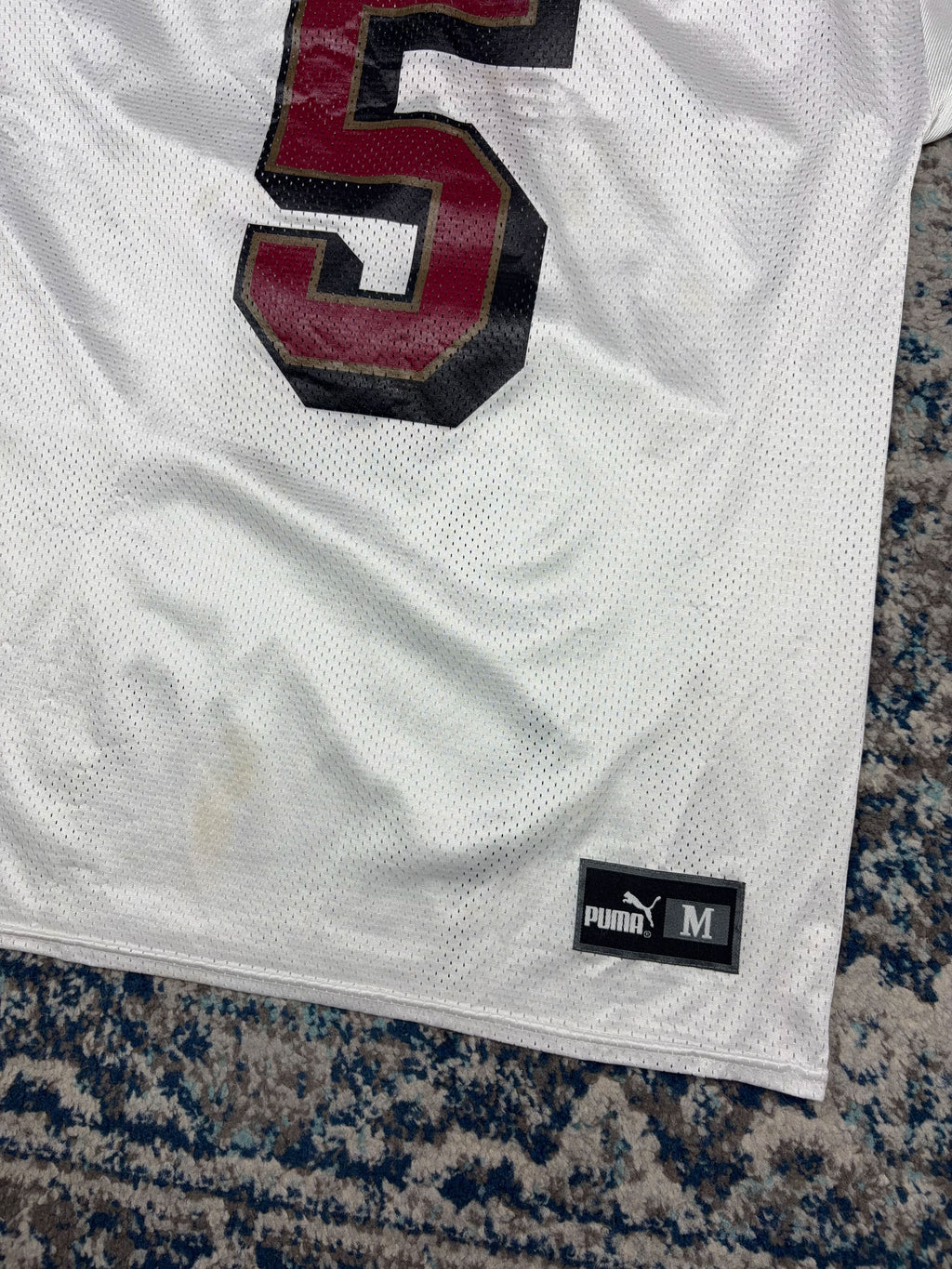 Vintage Jeff Garcia #5 San Fransisco 49ers NFL Puma Football Jersey Size Medium
