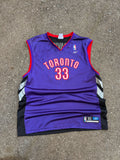 Vintage Antonio Davis #33 Toronto Raptors NBA Reebok Basketball Jersey Size XL