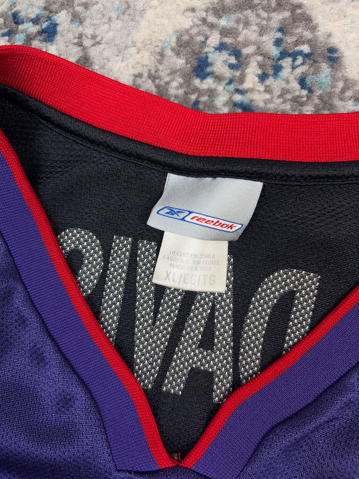Vintage Antonio Davis #33 Toronto Raptors NBA Reebok Basketball Jersey Size XL