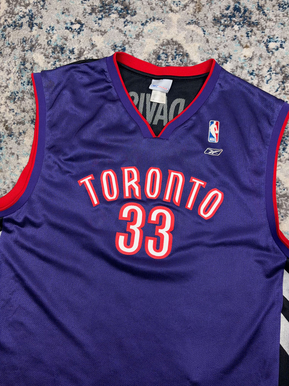 Vintage Antonio Davis #33 Toronto Raptors NBA Reebok Basketball Jersey Size XL