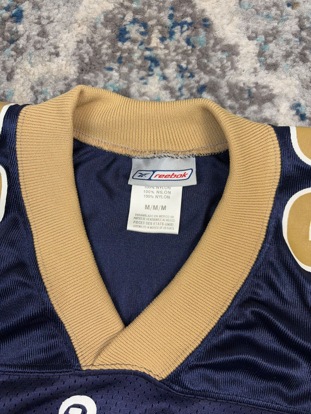 Vintage St. Louis Rams NFL Braaten #02 Reebok Football Jersey Size Medium