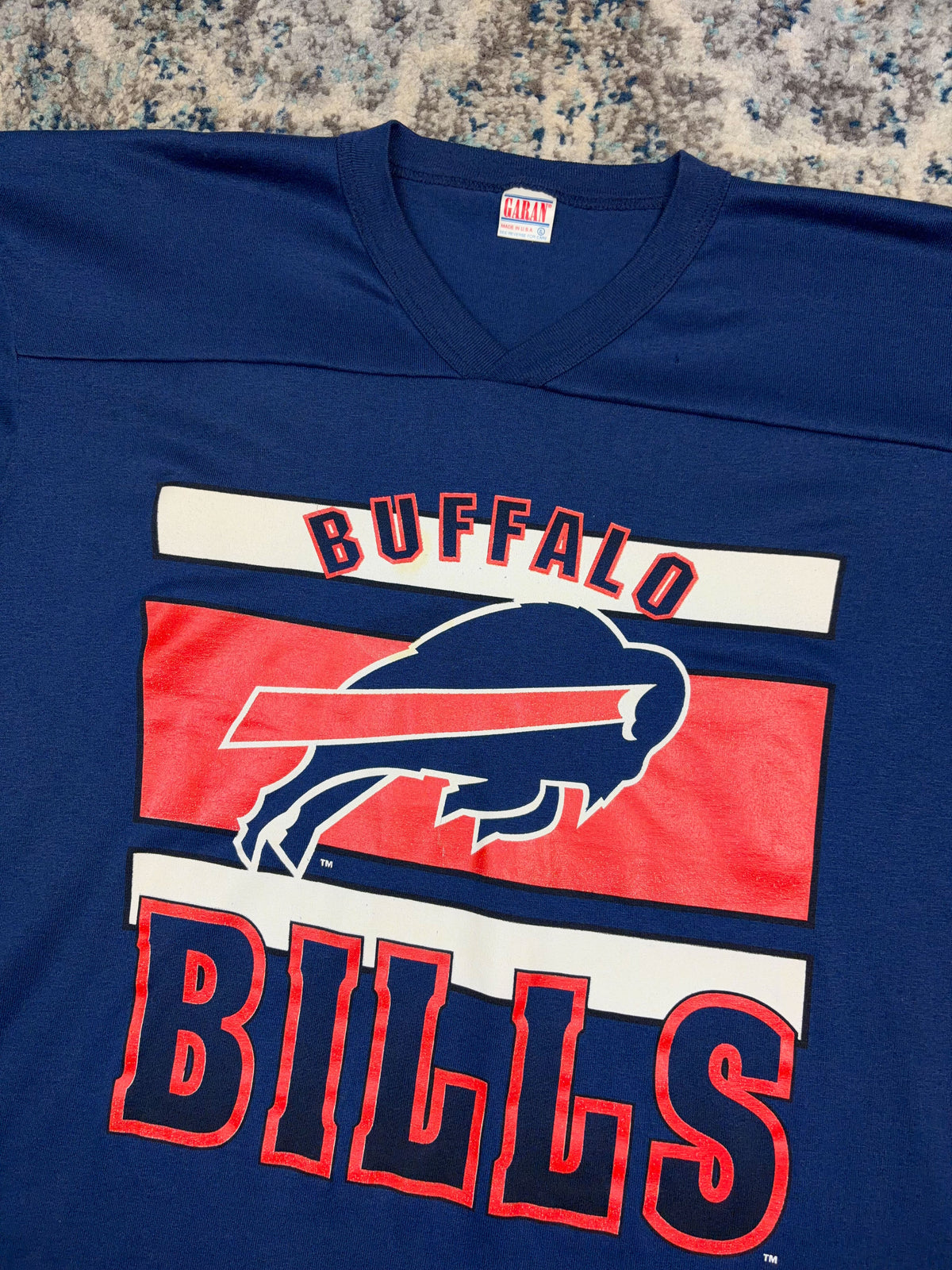 Vintage 90s Buffalo Bills NFL T-Shirt Style Graphic Football Jersey Size XL