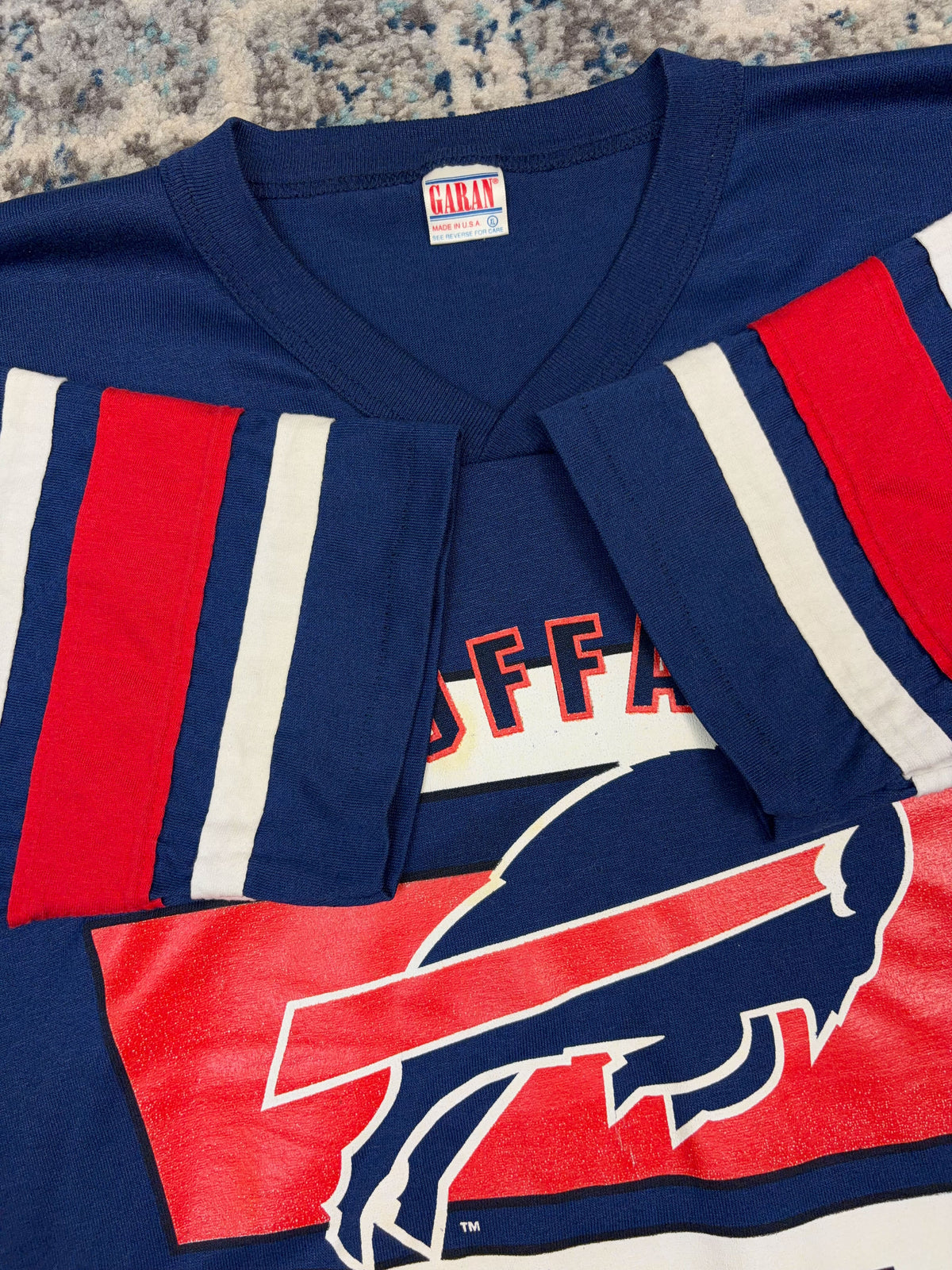 Vintage 90s Buffalo Bills NFL T-Shirt Style Graphic Football Jersey Size XL