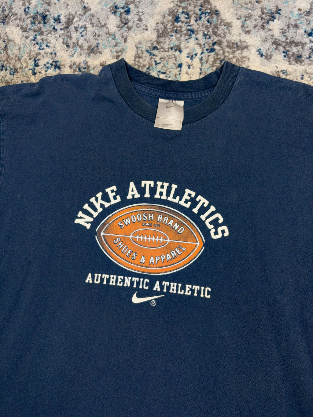 Vintage Nike Athletics Football Long Sleeve Graphic T-Shirt Size Large