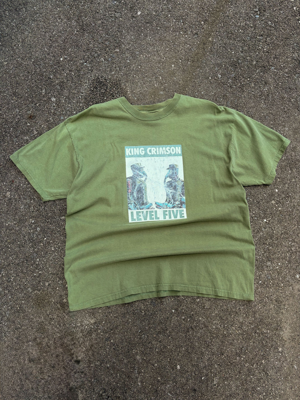 Vintage 2001 King Crimson Level Five Rock Music Tour T-Shirt Size XL