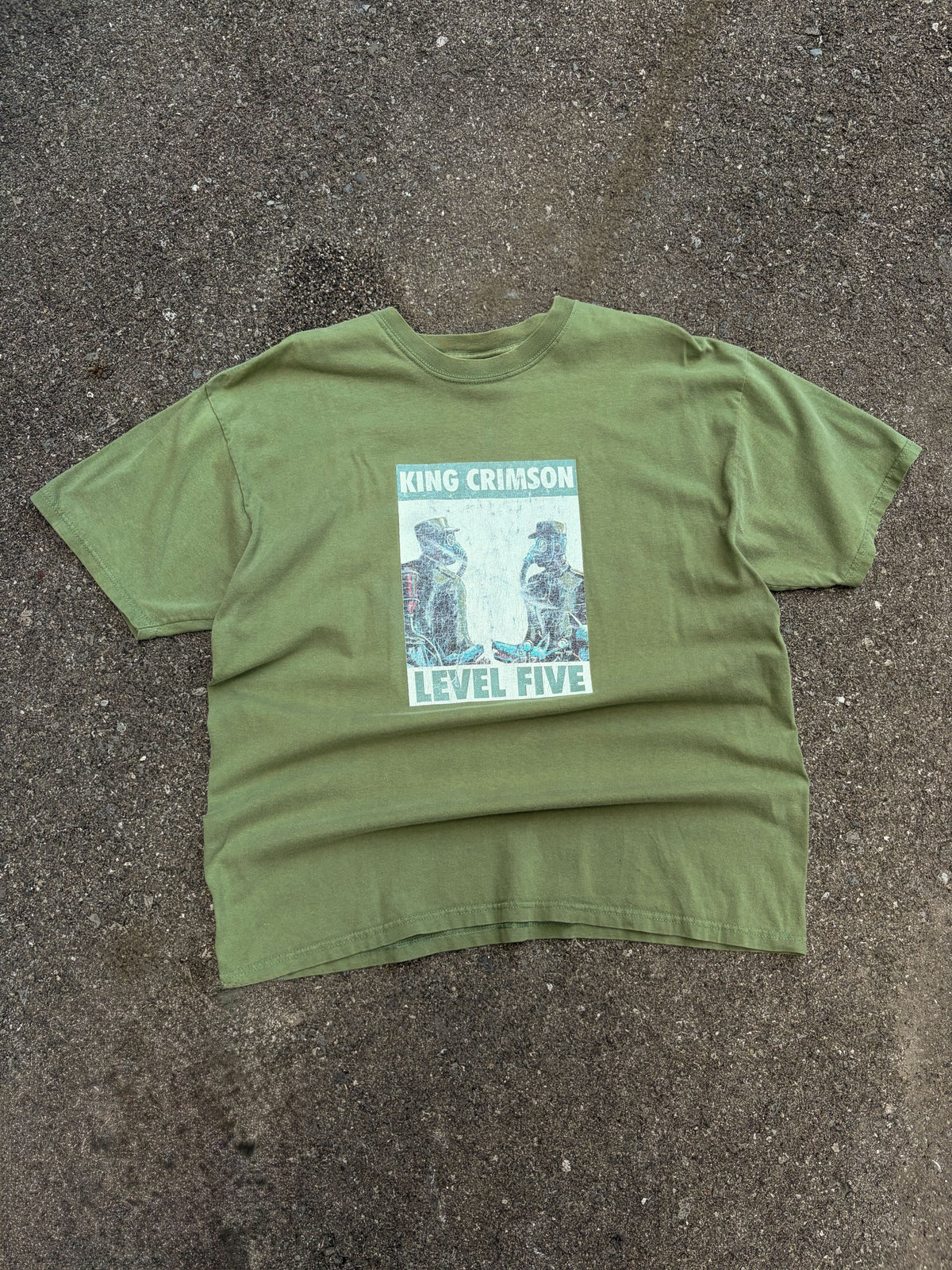 Vintage 2001 King Crimson Level Five Rock Music Tour T-Shirt Size XL
