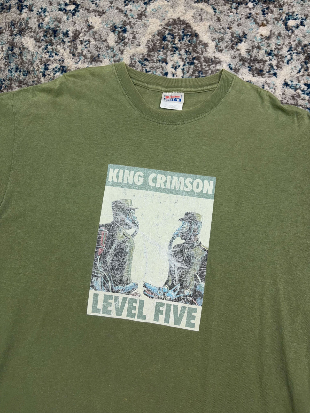Vintage 2001 King Crimson Level Five Rock Music Tour T-Shirt Size XL