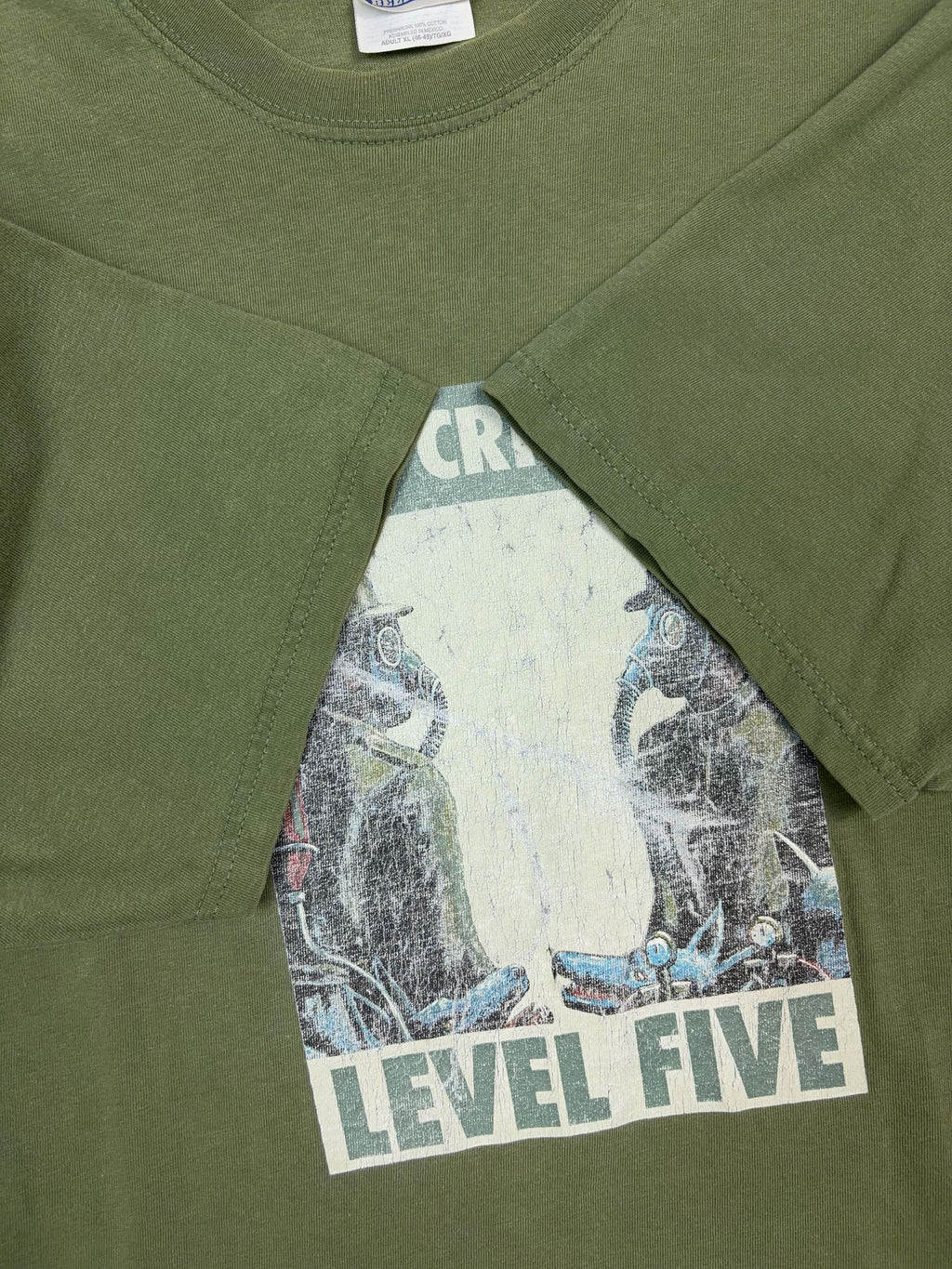 Vintage 2001 King Crimson Level Five Rock Music Tour T-Shirt Size XL