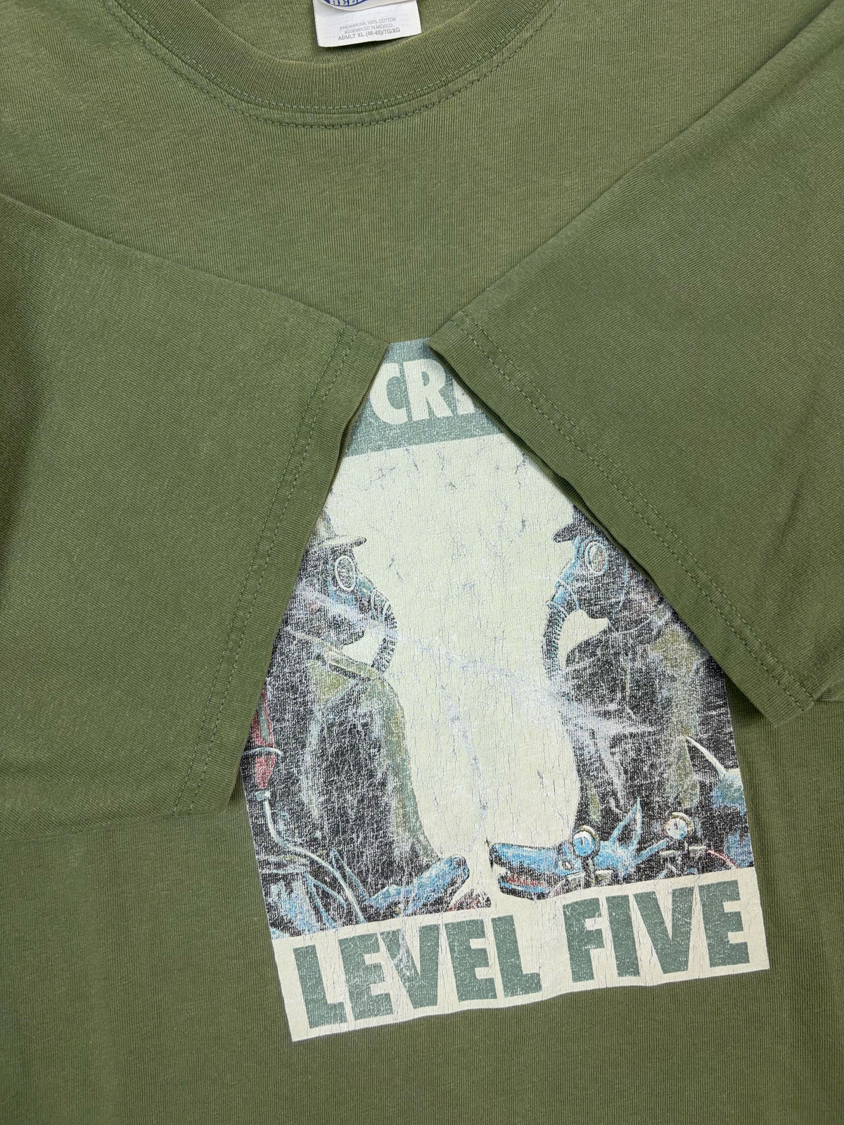 Vintage 2001 King Crimson Level Five Rock Music Tour T-Shirt Size XL