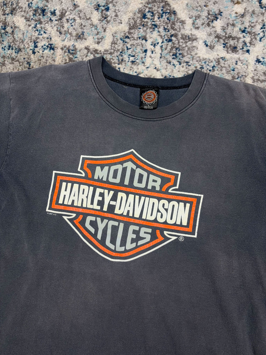 Vintage 1997 Harley Davidson Classic Logo Graphic T-Shirt Size Large