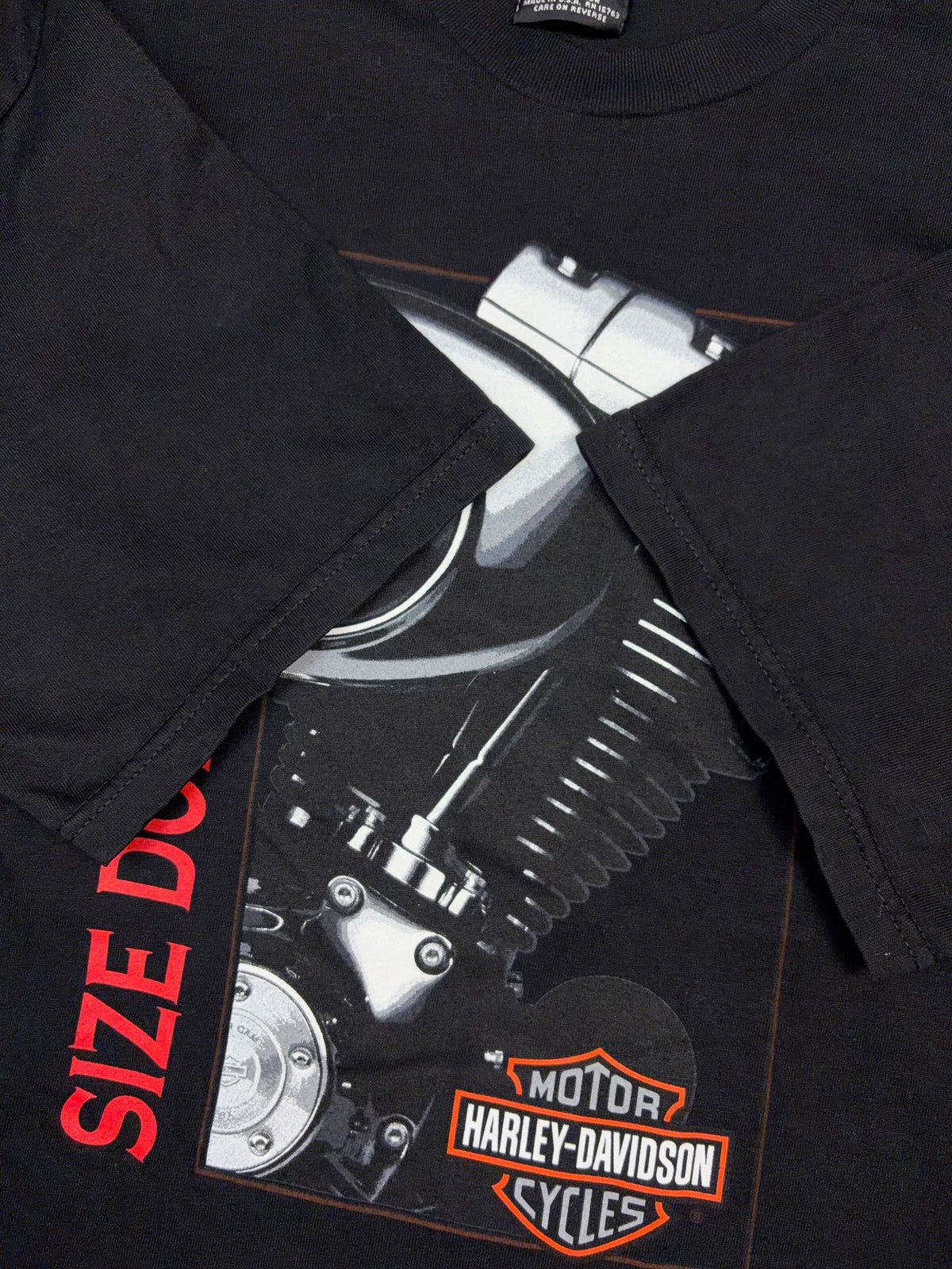 Vintage 2000 Harley Davidson Size Does Matter Engine Graphic T-Shirt Size XL