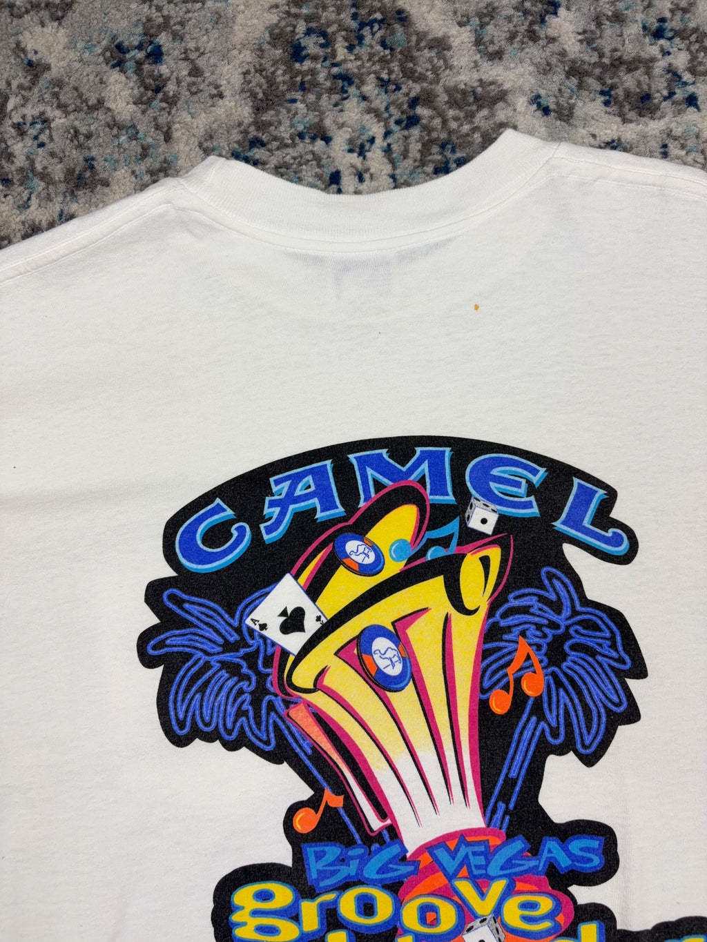 Vintage 1996 Camel Big Vegas Groove Blender Graphic T-Shirt Size XL