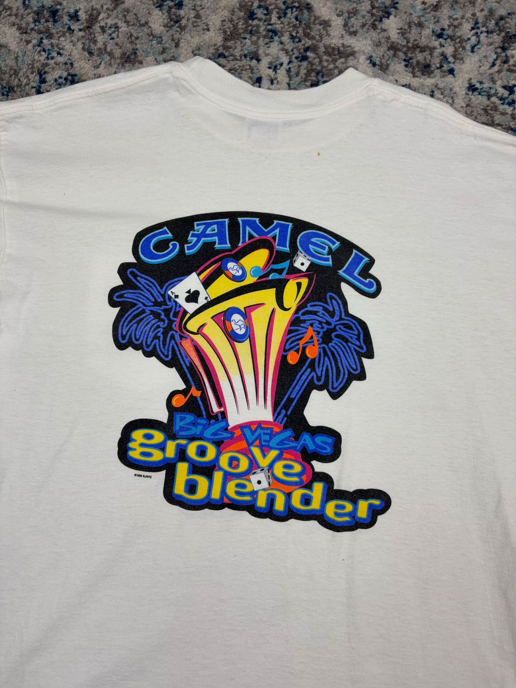 Vintage 1996 Camel Big Vegas Groove Blender Graphic T-Shirt Size XL
