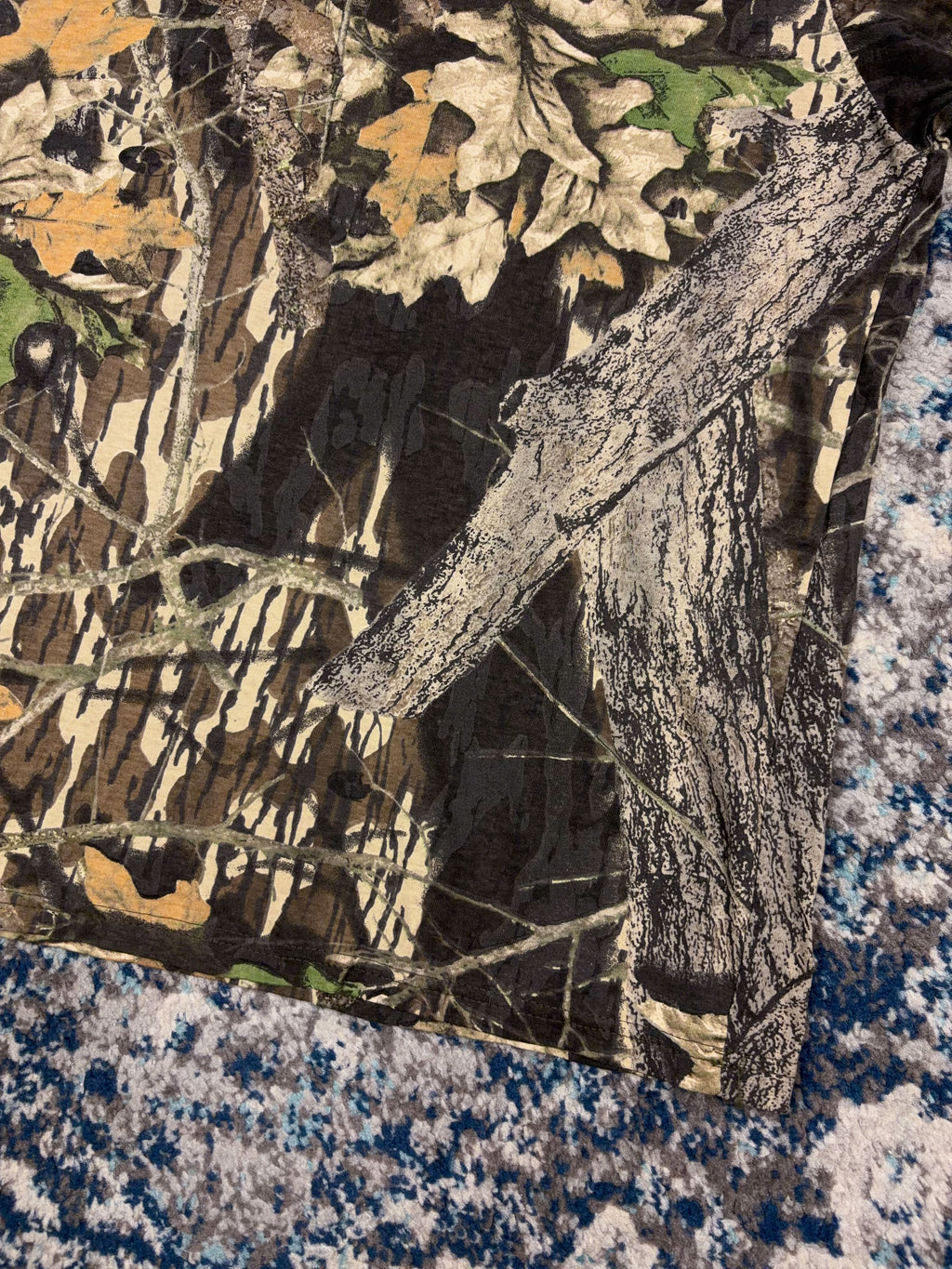 Vintage 90s Wolf Mountain Mossy Oak Breakup Camo T-Shirt Size XL