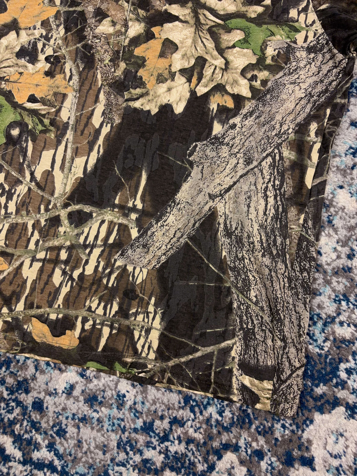 Vintage 90s Wolf Mountain Mossy Oak Breakup Camo T-Shirt Size XL