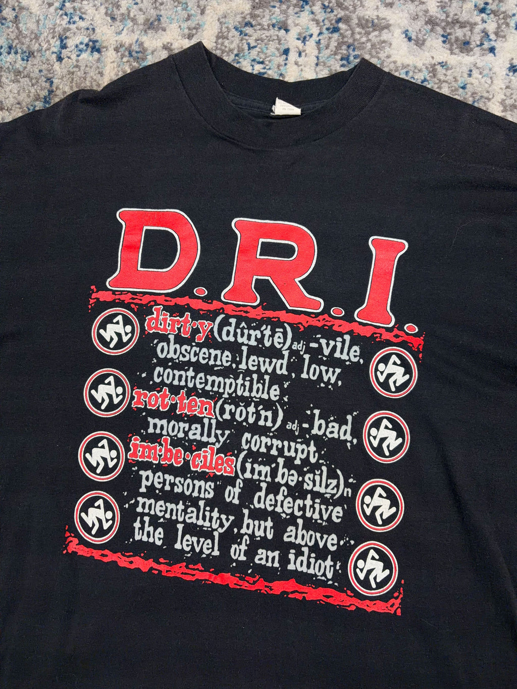Vintage 90s Dirty Rotten Imbeciles Thrash Metal Music Graphic T-Shirt Size XL