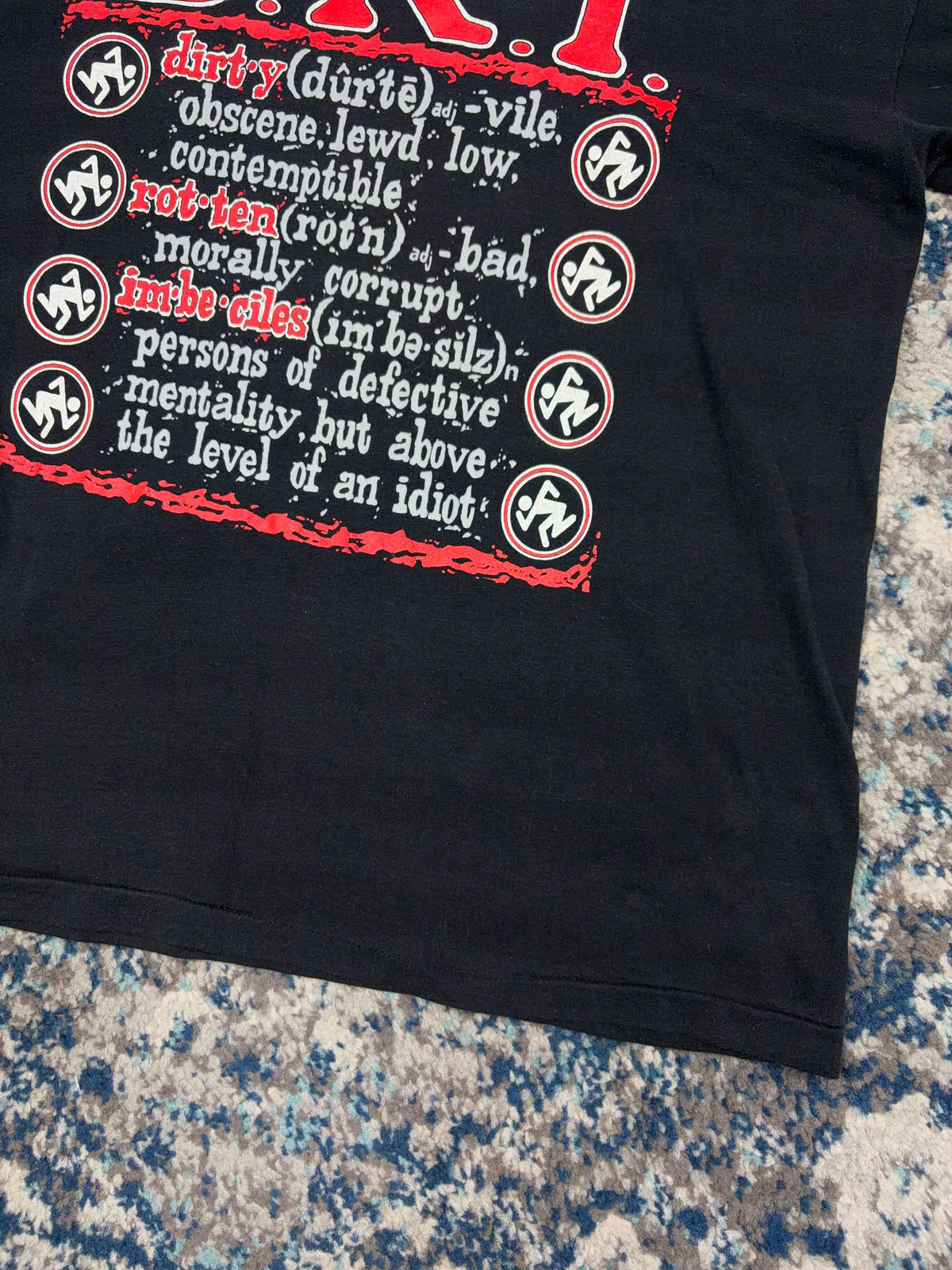 Vintage 90s Dirty Rotten Imbeciles Thrash Metal Music Graphic T-Shirt Size XL