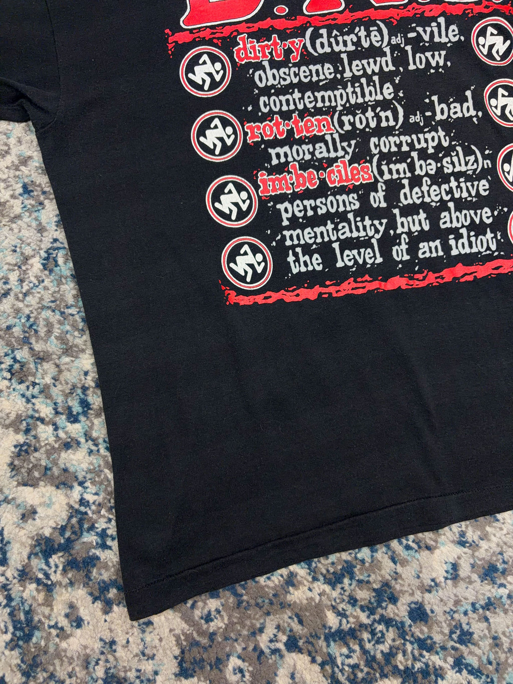 Vintage 90s Dirty Rotten Imbeciles Thrash Metal Music Graphic T-Shirt Size XL