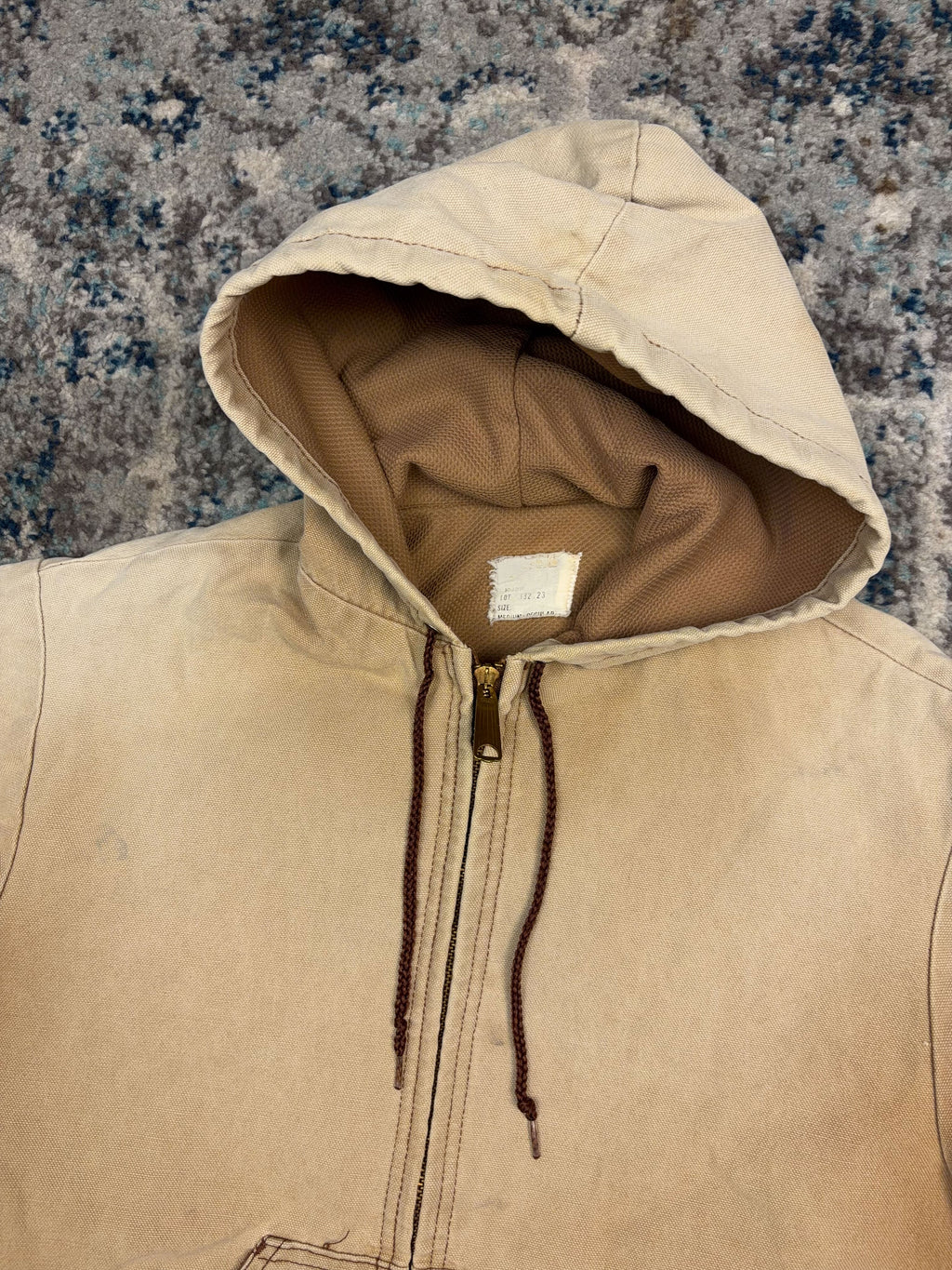 Vintage 80s/90s Canvas Workwear Thermal Lined Active Style Bomber Jacket Size Medium