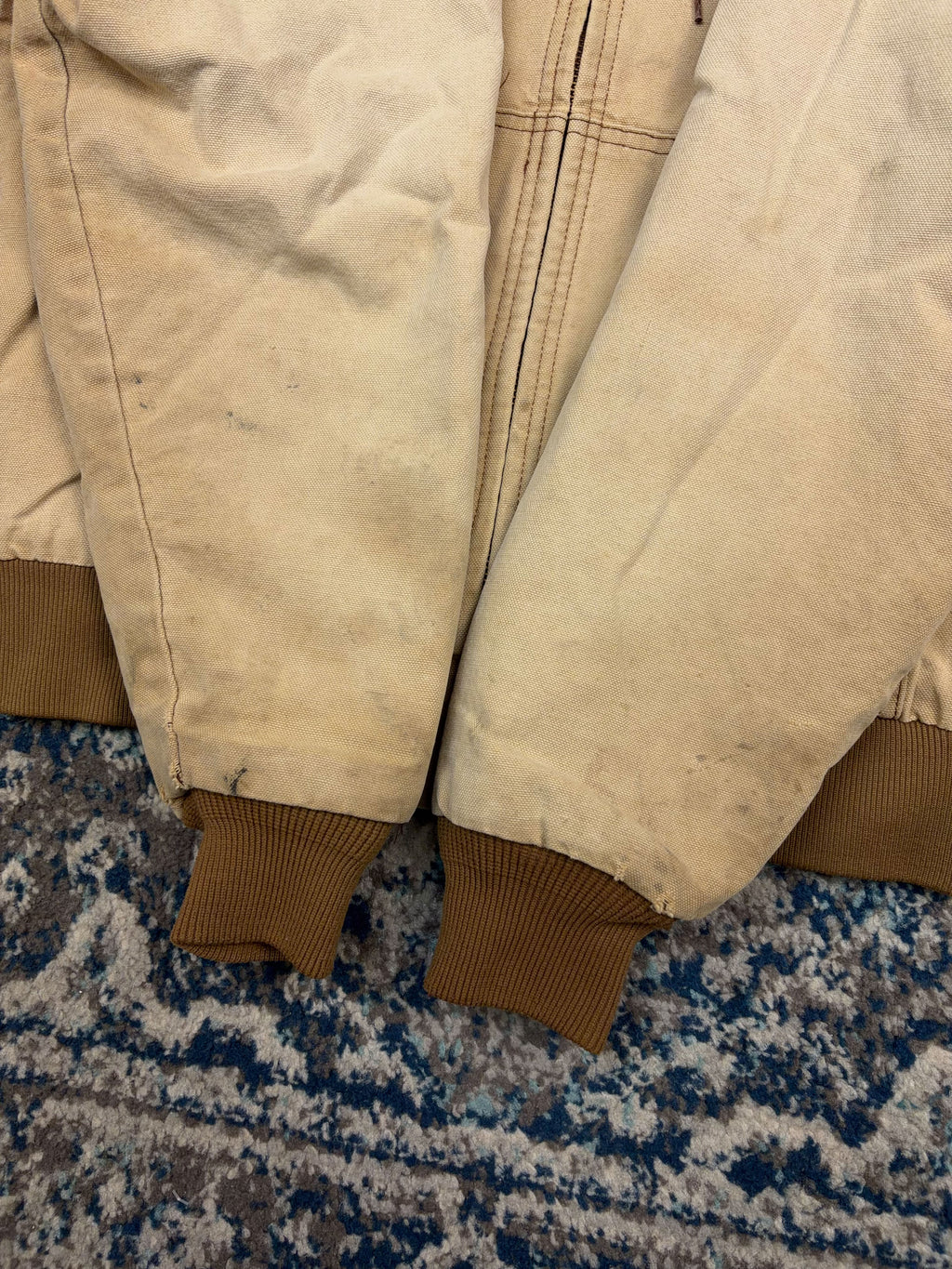 Vintage 80s/90s Canvas Workwear Thermal Lined Active Style Bomber Jacket Size Medium