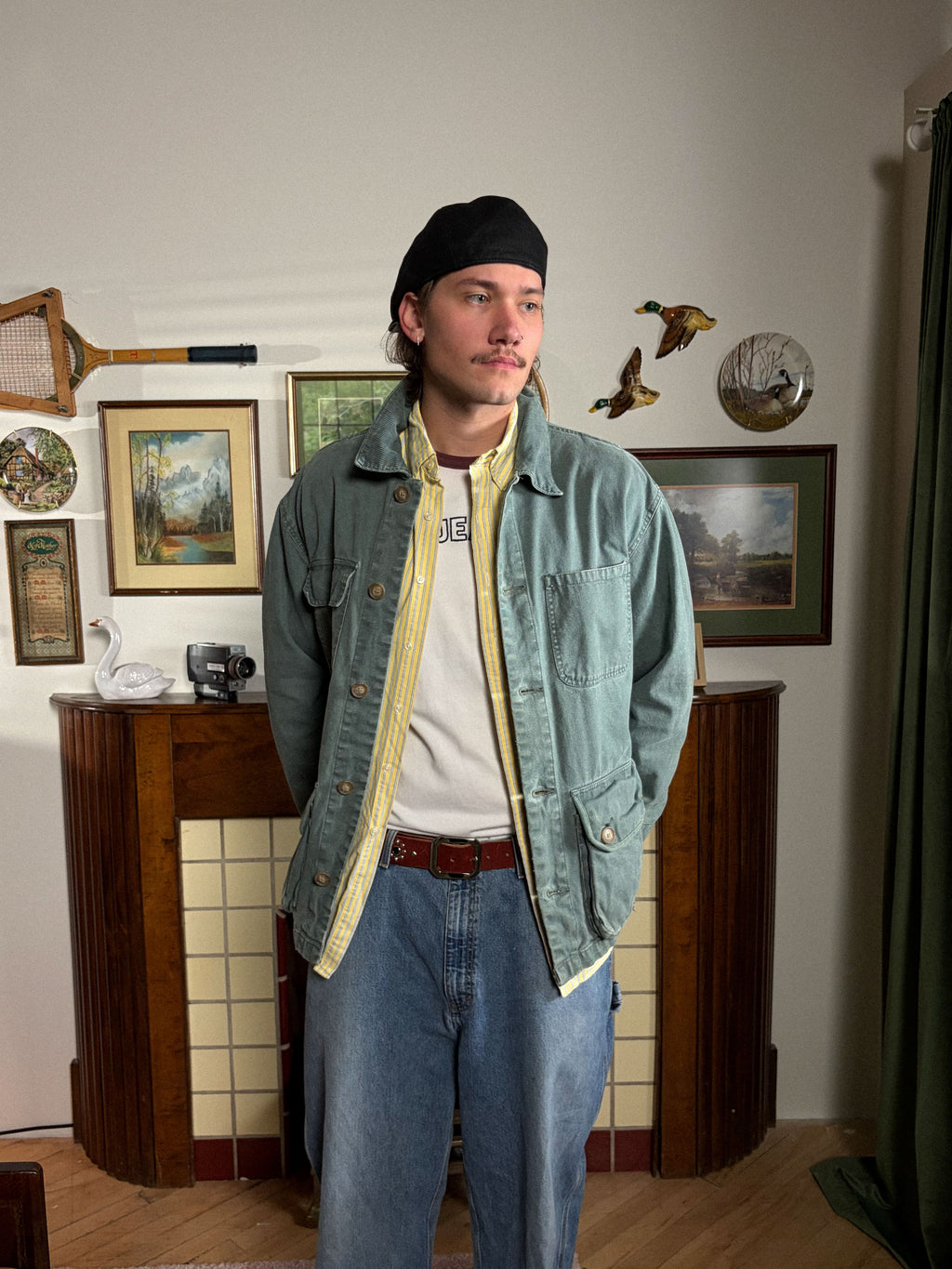 Vintage 90s Gap Canvas Workwear Style Chore Jacket Size XL