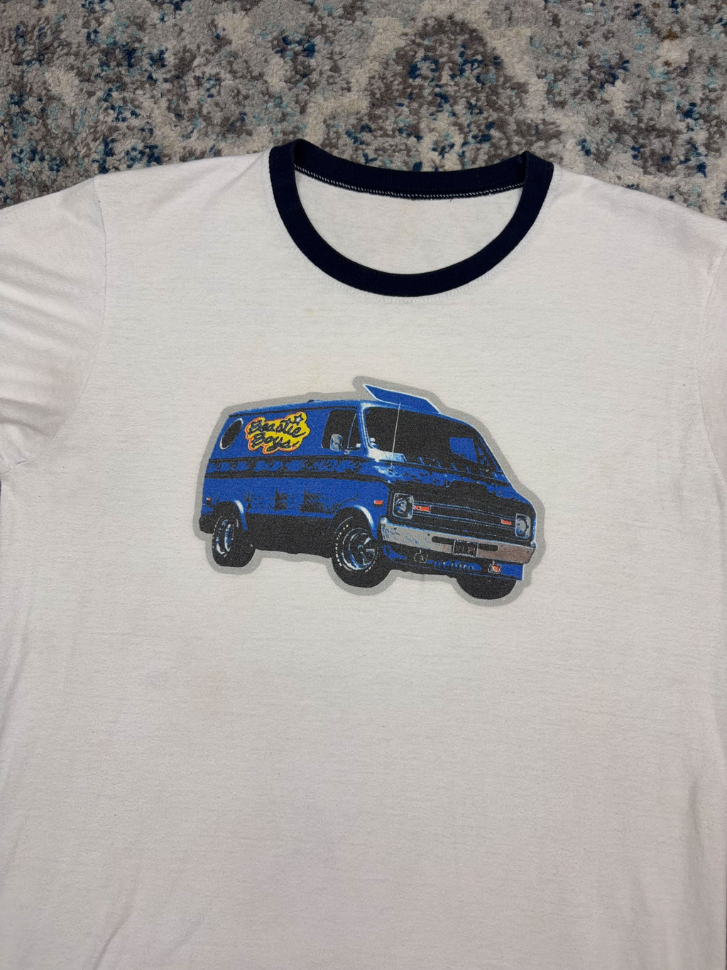Vintage 90s Beastie Boys Aloha Mr Hand Rap Music Graphic Ringer T-Shirt Size Medium