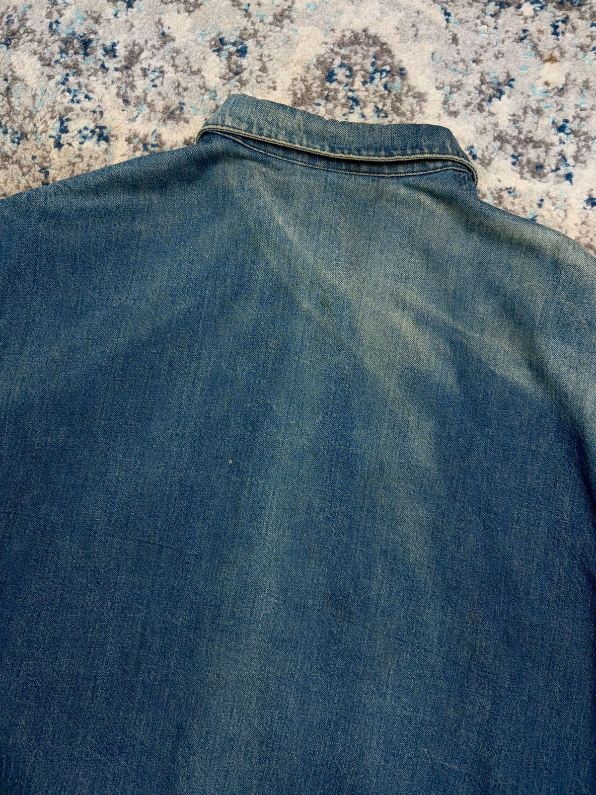 Vintage 90s L.L. Bean Dark Wash Denim Full Zip Bomber Jacket Size XL