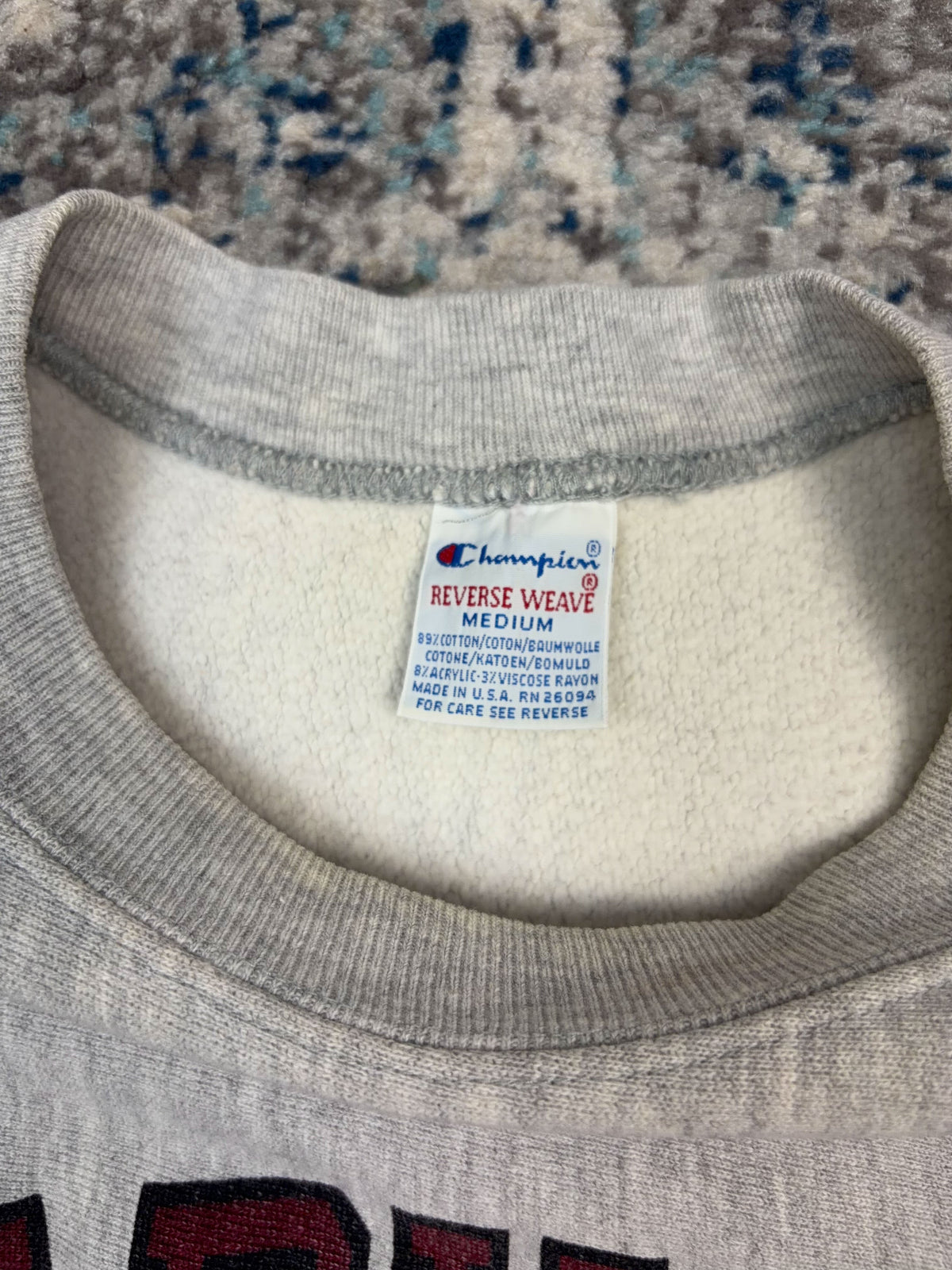 Vintage 90s Harvard Collegiate Arc Spellout Champion Reverse Weave Sweatshirt Size Medium