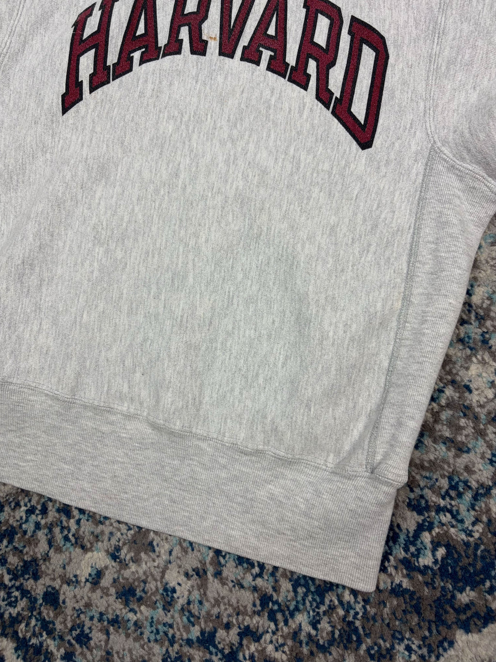Vintage 90s Harvard Collegiate Arc Spellout Champion Reverse Weave Sweatshirt Size Medium