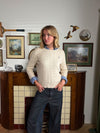Vintage Womens Polo Ralph Lauren Embroidered Pony Cable Knit Sweater Size XL