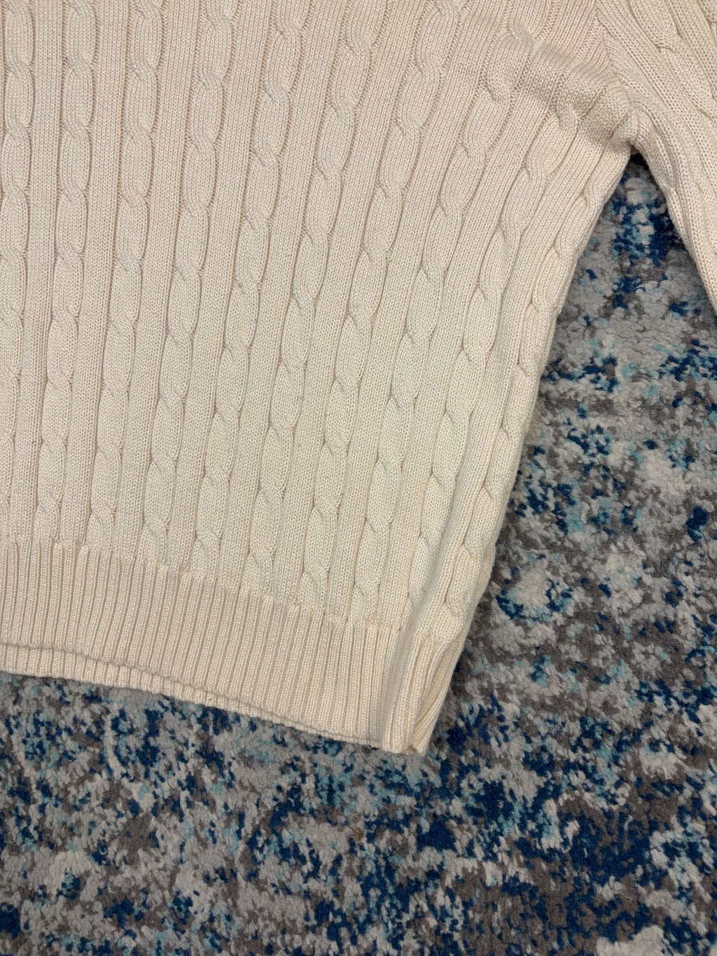 Vintage Womens Polo Ralph Lauren Embroidered Pony Cable Knit Sweater Size XL