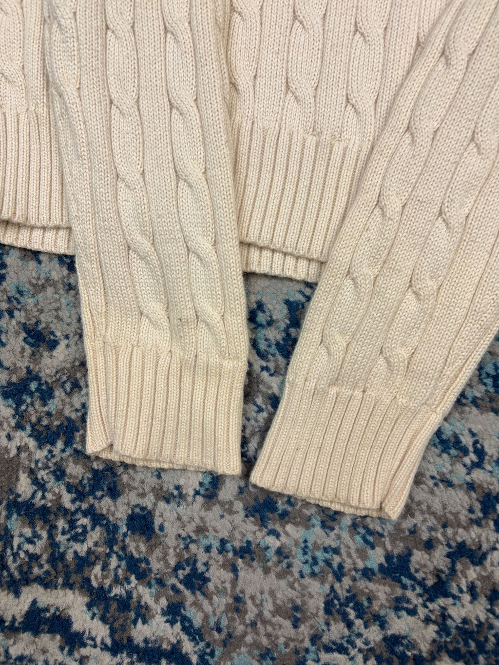 Vintage Womens Polo Ralph Lauren Embroidered Pony Cable Knit Sweater Size XL