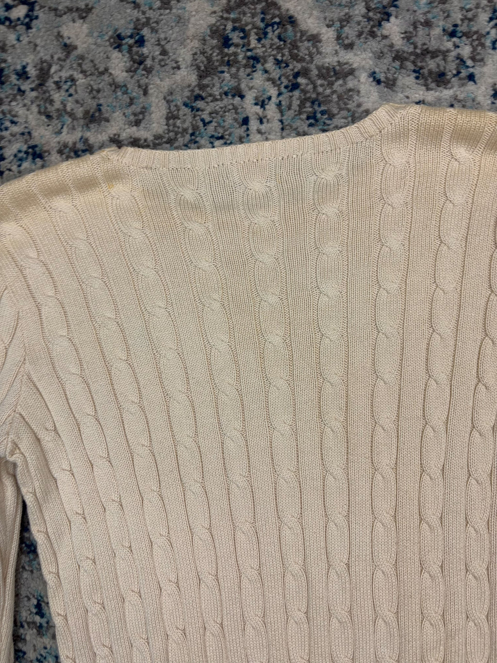 Vintage Womens Polo Ralph Lauren Embroidered Pony Cable Knit Sweater Size XL