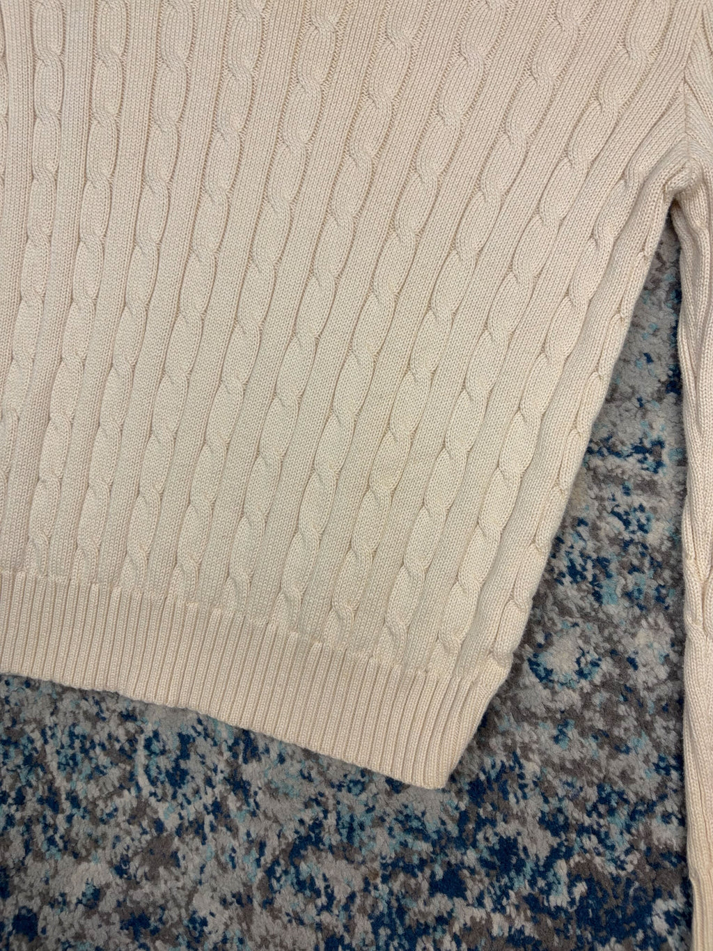Vintage Womens Polo Ralph Lauren Embroidered Pony Cable Knit Sweater Size XL