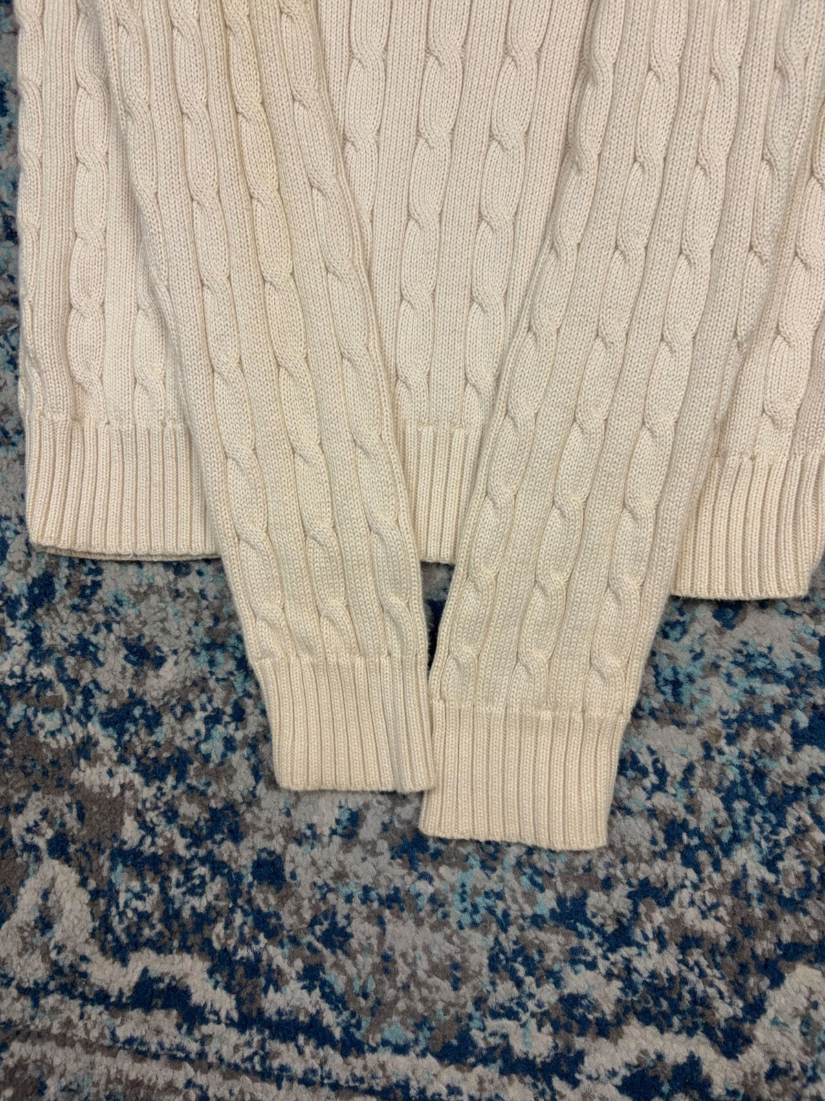 Vintage Womens Polo Ralph Lauren Embroidered Pony Cable Knit Sweater Size XL