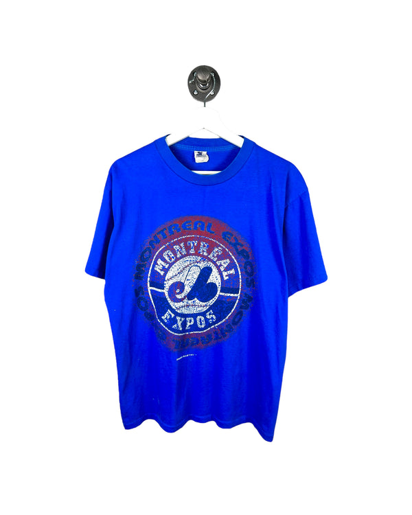 Vintage 1993 Montreal Expos MLB Starter T-Shirt Size Large Blue 90s