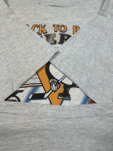 VTG 92 Pittsburgh Penguins NHL Back To Back Conference Champs T-Shirt Size Large